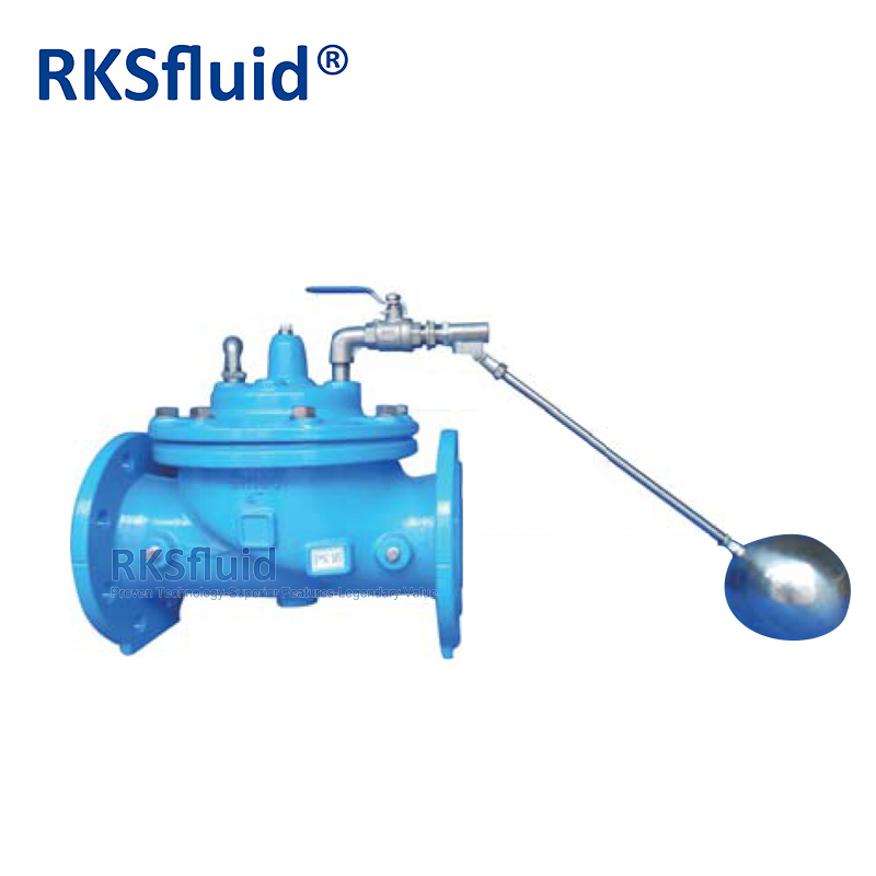 RKSfluid Nivel de agua Válvula de control Diafragma Tipo de hierro dúctil 100x Flotador automático Tipo de control Válvula PN16
