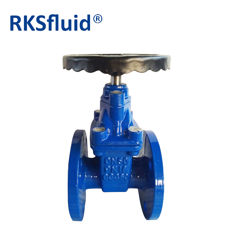 Hand operated casting iron soft Seal 4 6 Inch PN10 water resilient seated gate valve