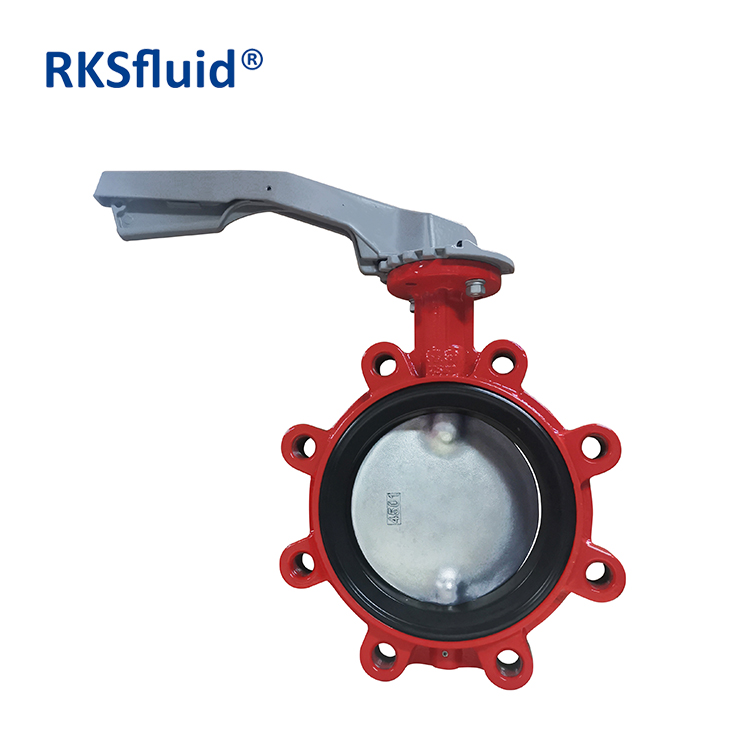 RKSfluid工厂杠杆手动操作耳阀型蝶阀