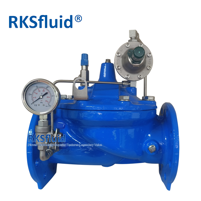 valve manufacturer CF8 water pressure reducing valve JIS 10k ductile iron pump control valves 12in