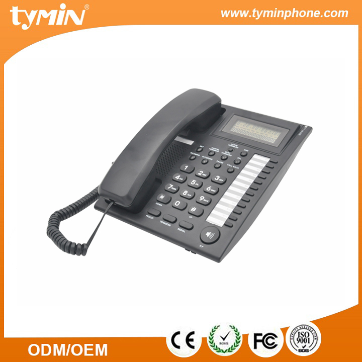 One-Touch-Speicher für 10 Gruppen - Tisch- oder Wandmontage-Analogtelefon mit LCD-Display (TM-PA123)