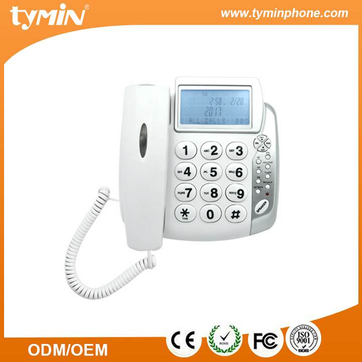 3 원터치 메모 리 사무실은 통화 ID 및 이름 표시 기능이있는 전화 번호부 전화를 사용했습니다 (TM-PA004).