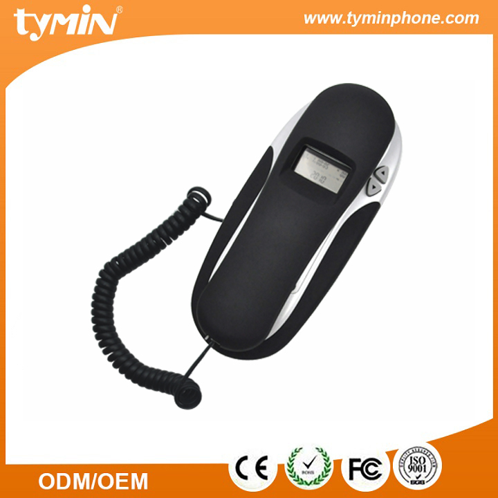Amazon Hot Selling Basic Slimline-Telefon mit Anrufer-ID-Funktion und LED-Anzeige für eingehende Anrufe (TM-PA018)