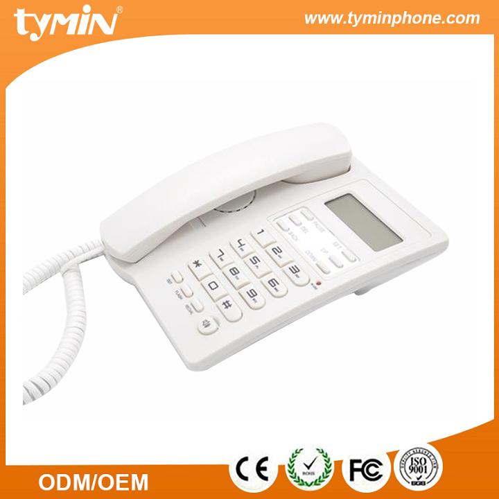 Identificador de llamadas básico Teléfono comercial con cable con impresión de LOGO (TM-PA135)
