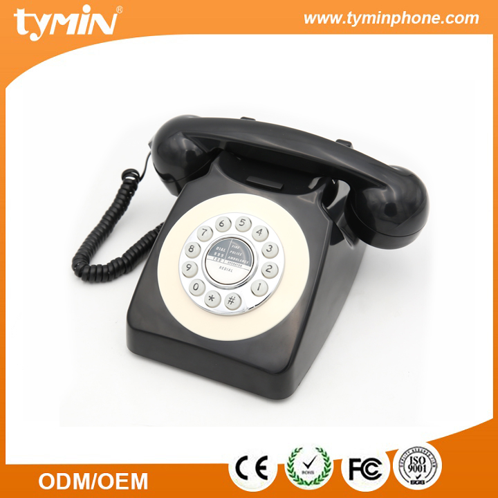Καλύτερη σχεδίαση παλαιού αμερικανικού στυλ μοναδικό ρετρό τηλέφωνο με λειτουργία επανάληψης τελευταίου αριθμού για οικιακή χρήση (TM-PA188)