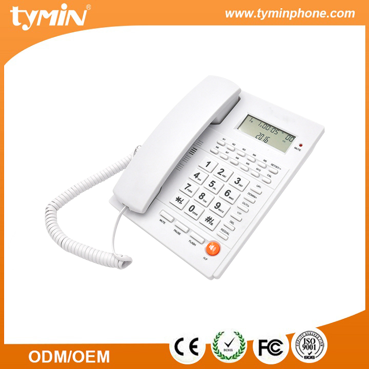 Black Color Basic Caller ID Phone for Office (TM-PA117)