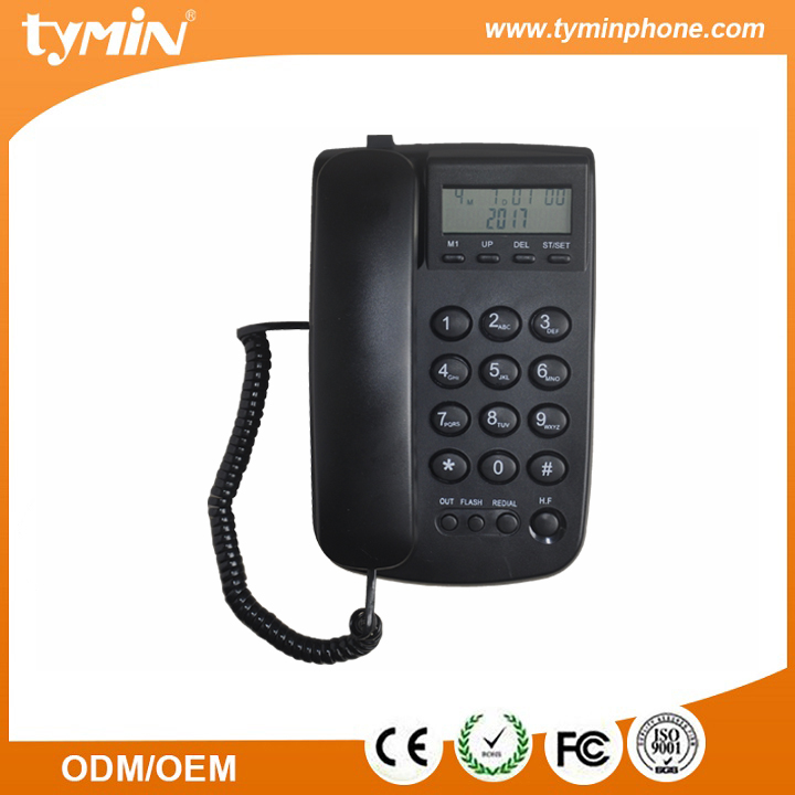 Alibaba Newest Product Caller ID Desktop Wall Mountable Landline Telephone for Europe Market with OEM/ODM Services (TM-PA103B)