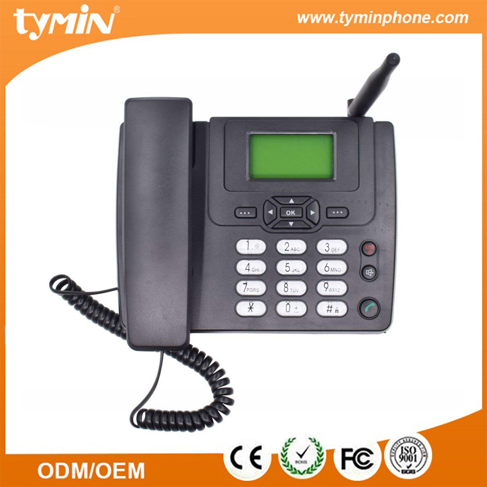 Teléfonos fijos inalámbricos fijos de escritorio GSM para el precio más barato de China para uso en el hogar y la oficina (TM-X301)
