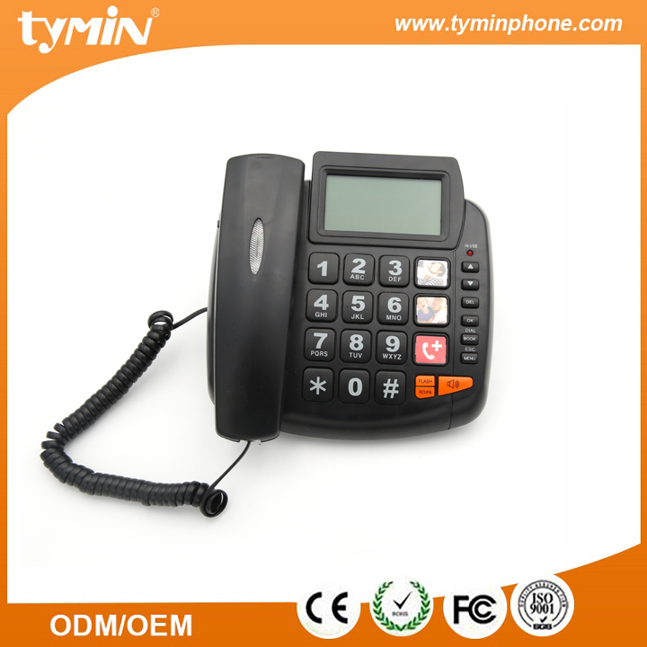Ebay 2019 High Quality Jumbo Button Telephone with Blue Back-Light and Amplified Speakerphone Function (TM-PA008)