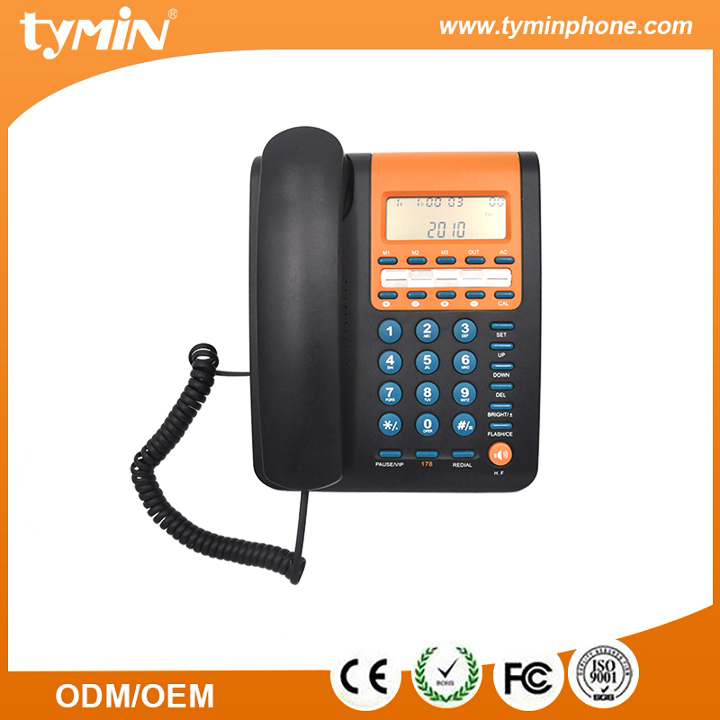 广东热销产品壁挂式有线来电显示电话，带9组单触式存储器（TM-PA127）