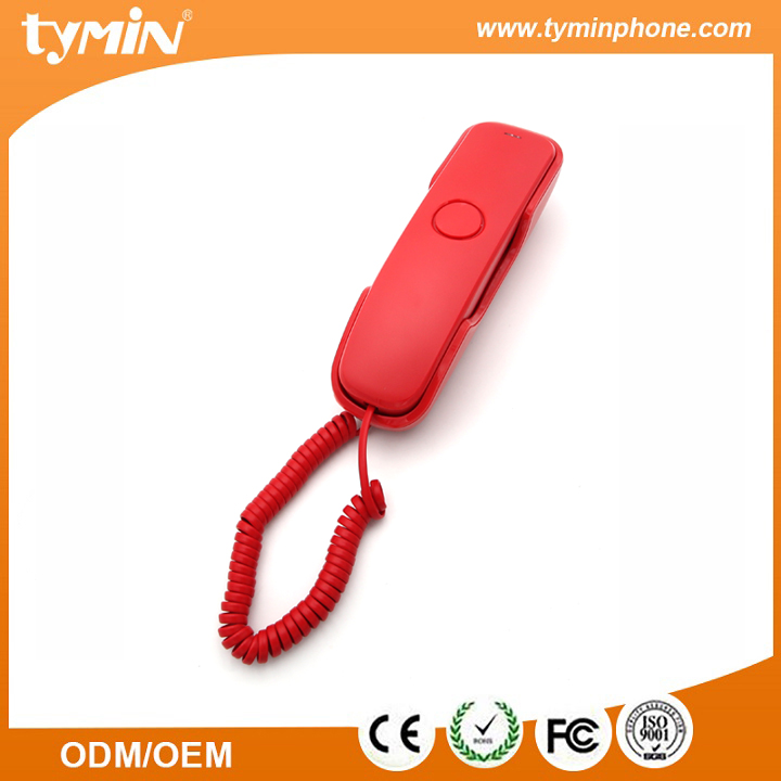 Heißer verkaufender Schreibtisch-montierbares buntes dünnes Telefon Guangdongs mit Speicher- und Blitzfunktion (TM-PA021)