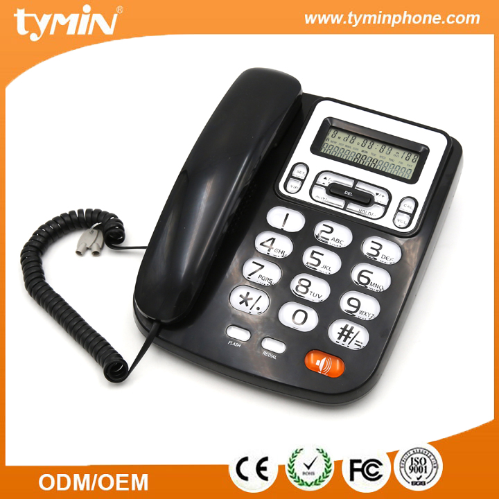 Оптовая продажа стационарного настольного телефона с идентификатором абонента Guangdong с функцией настенного монтажа и настольного ПК (TM-PA5005)