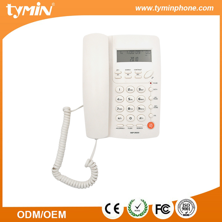 High Quality Corded Hands Free Caller Id Telephone for office use (TM-PA013)