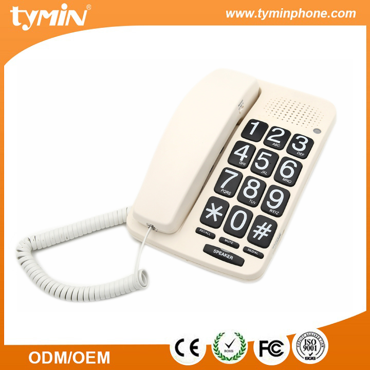 Neue Ankunft Hörer Lautstärke einstellbar schnurgebundene große Taste Telefon für den Heimgebrauch (TM-PA015)