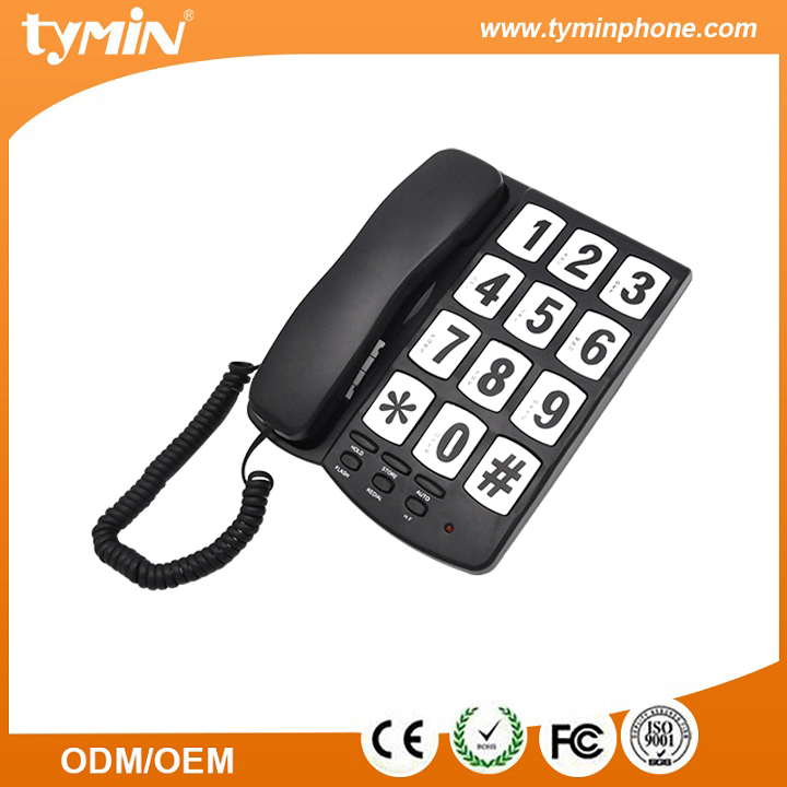 Schönes Design Hörgerätekompatible Funktion Große Taste Festes Telefon für Büro und Zuhause (TM-PA037)