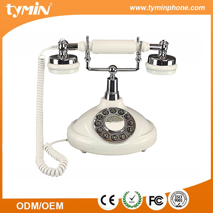Retro Classic Design Lovingly Antique Phone In-House with Last Number Redial Function for Home Use (TM-PA198)
