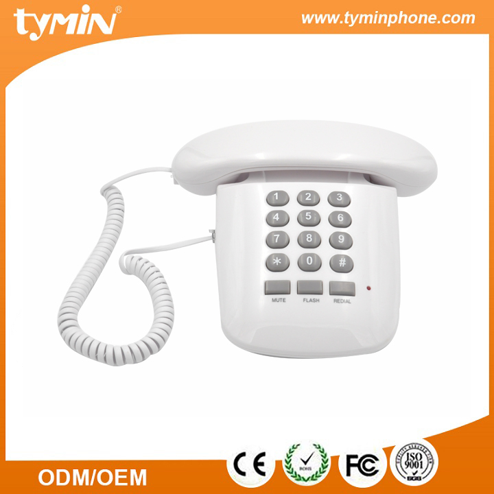 Shenzhen 2019 New Design Landline Retro Phone Model with Last Number Redial Function for Office Use (TM-PA011)