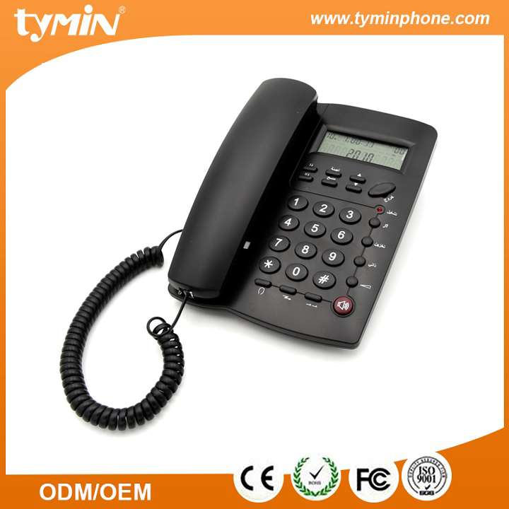 Nouveau mode de Shenzhen avec cordon téléphonique mains libres fonction fonction appelant pour utilisation du bureau Fabricant avec services OEM (TM-PA013)