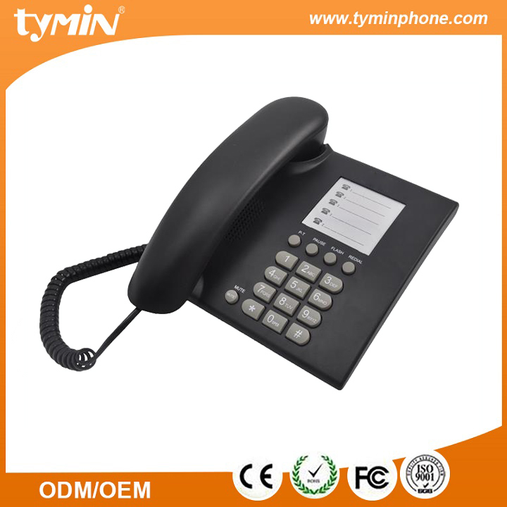 Téléphone de bureau mince et classique sans identification de l'appelant (TM-PA157)