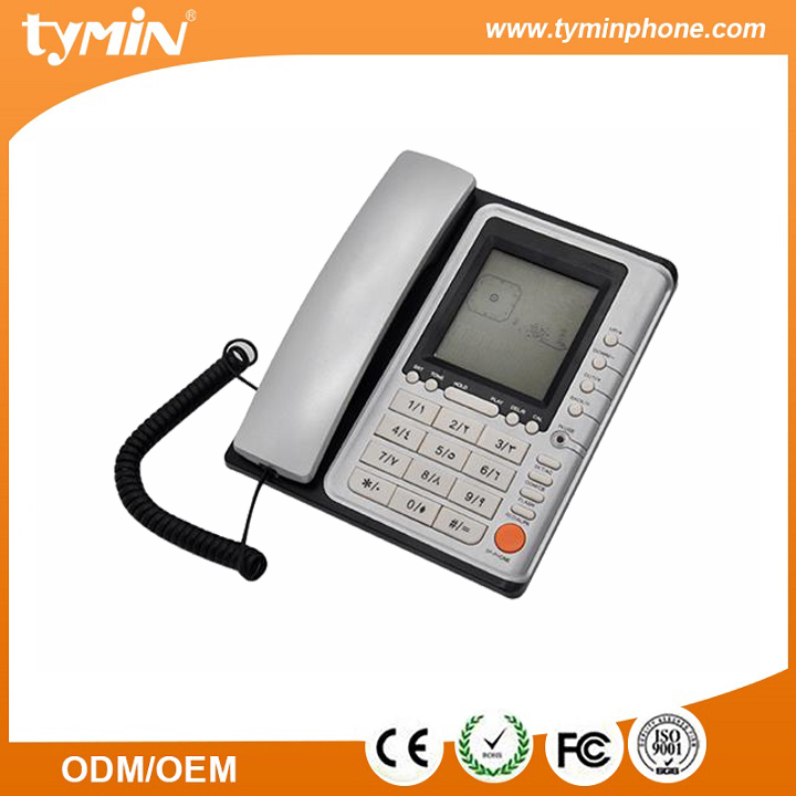 Time and Date Display هوية المتصل الهواتف الثابتة المزودة بإضاءة خلفية LCD (TM-PA085)