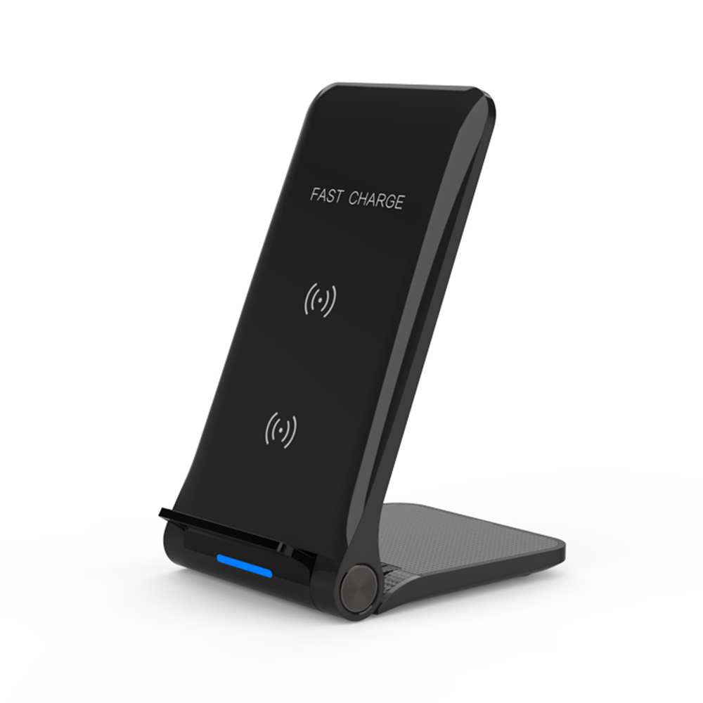 2020 New Foldable Fast Wireless Charger and Mobile Phone Holder Stand for Samsung Galaxy S10/S10Plus and iPhone 11 Pro/XS Max (MH-V35)