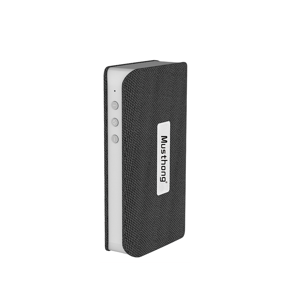 Προσαρμόσιμη υφασμάτινη ηχεία Bluetooth Wireless Bank με έξοδο φόρτισης USB και ενσωματωμένο μικρόφωνο Bluetooth για εξωτερική χρήση (MH-P55)
