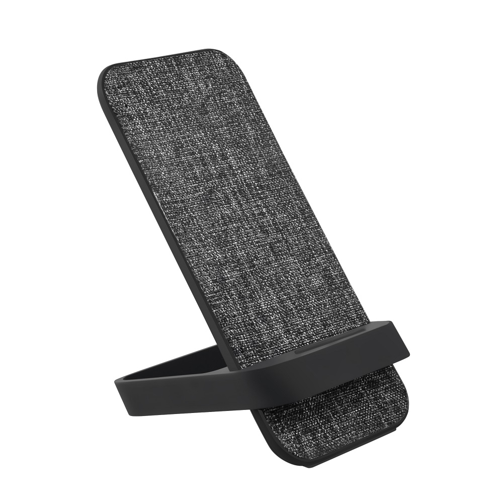 Wholesale Price Detachable Fabric Fast Wireless Charger Stand 7.5W for iPhone X 8 Plus and 10W for Samsung Galaxy S10 and Compatible with All Other Qi Devices (MH-V18)