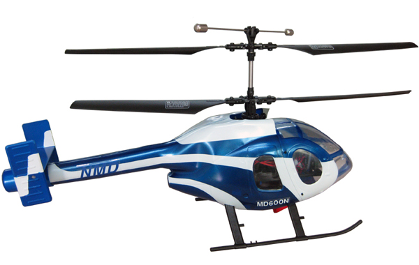 2.4G 4 canales sculls coaxiales MD600N helicóptero escudo azul REH21520