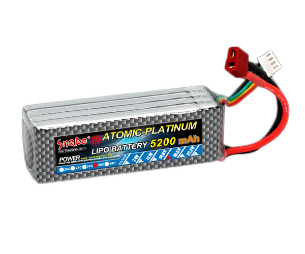 lithium polymer battery 14.8V 5200mAh 40C