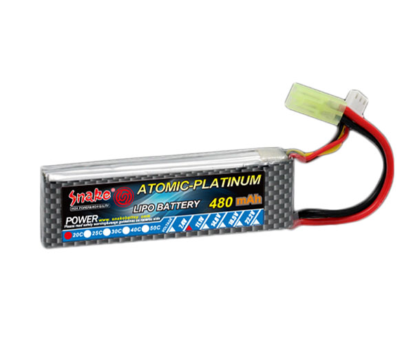 batería de litio polímero 480mAh 7.4v 20C