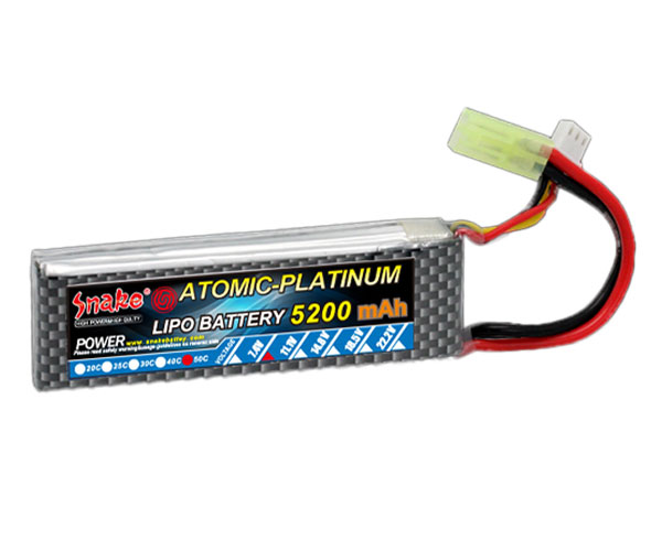 batería de litio polímero 5200mAh 7.4v 50C