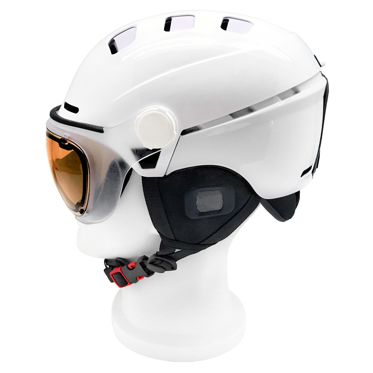 2017 nuove forti capacità su tutti i tipi di casco, casco da sci con occhiali