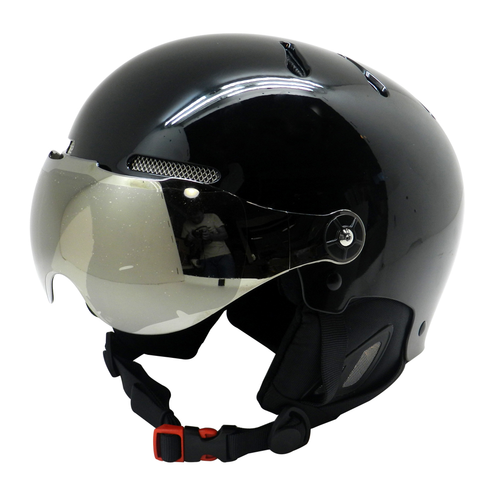 shell ABS cascos de esquí multifuncionales, casco de esquí con visera