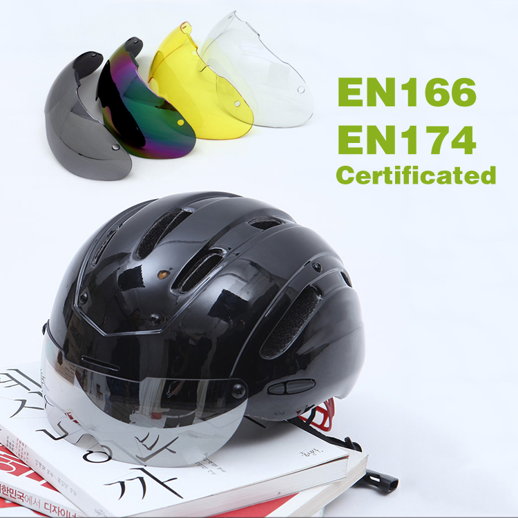 Fashion design con EN166, EN174 certificazione occhiali di protezione per il pattinaggio Casco