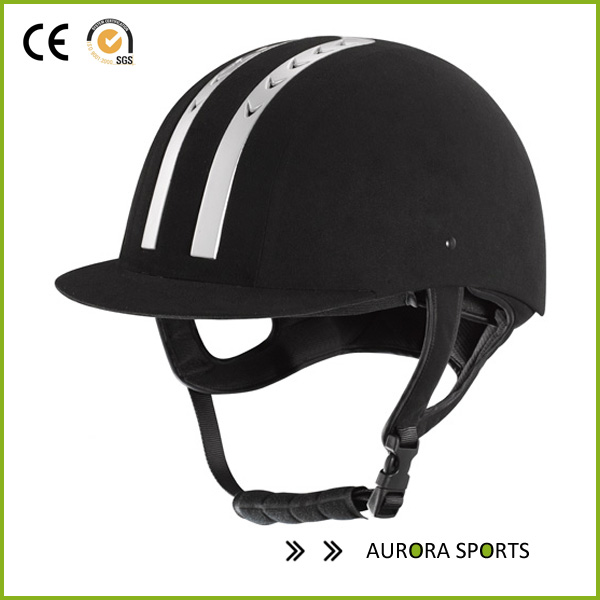 ركوب الخيل خوذة قبعة الفروسية السلامة السوداء المخملية منفس الهواء القبعات AU-H01