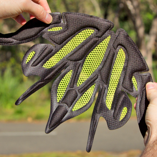 In-moulded anti-insect helmet net