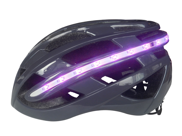 Fornitore di casco bici a LED, casco da ciclismo LED Smart con porta USB Charger