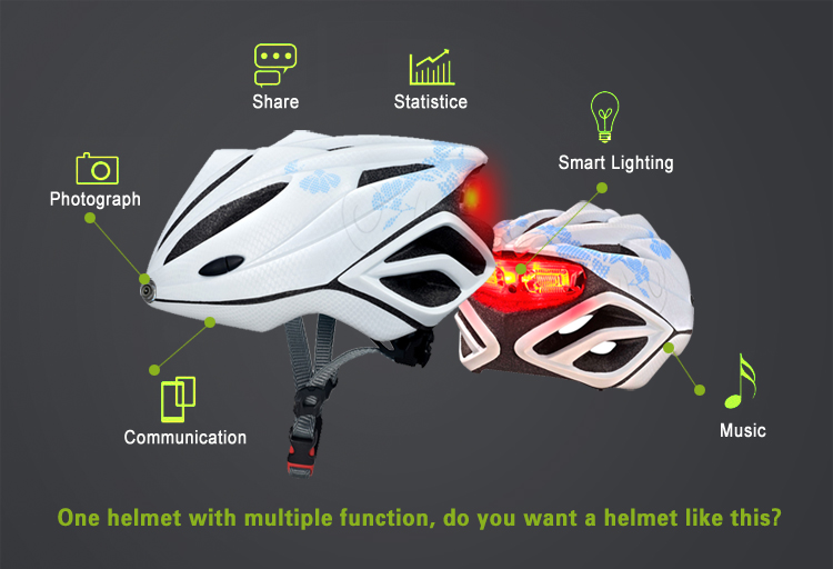 [新規到着] CEを承認した2つのウェイラジオを備えたプロの自転車ヘルメットBluetoothスピーカー