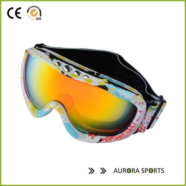 QF-S709B anti-buée de grosses lunettes de ski professionnels de snowboard lunettes sphériques