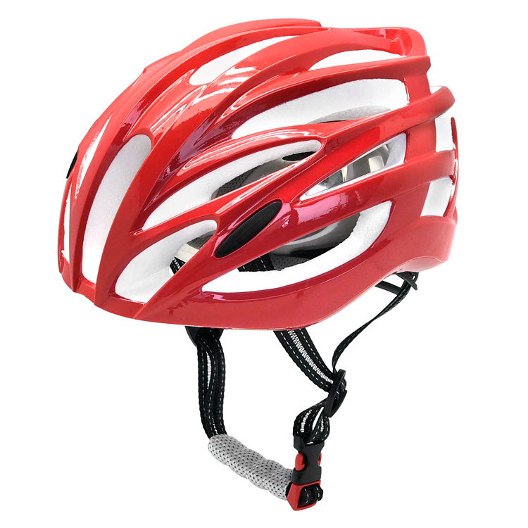 Kırmızı renk iyi havalandırma aerodinamik Bisiklet kask 24 delikli