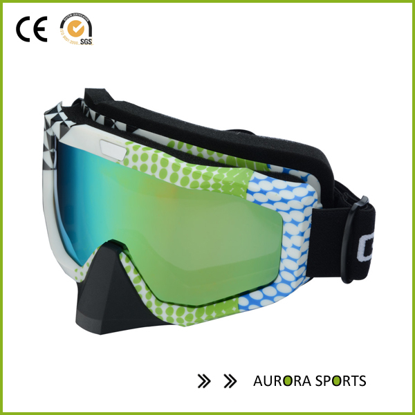 Adulte moto de vélo cross-country skis lunettes bleues de neige QF-M321