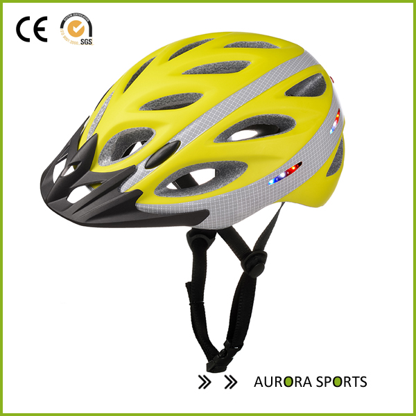 スターLEDライト自転車ヘルメット、intergrated LEDライト付きインモールドバイクのヘルメット
