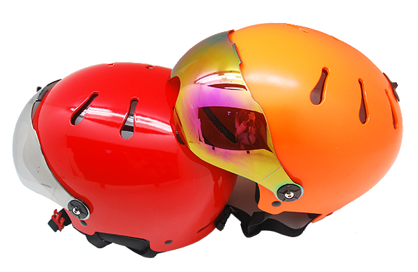 многофункциональный лыжный шлем с забралом, ABS оболочки снег шлем завод в Китае, Китай лыжи поставщиков шлем