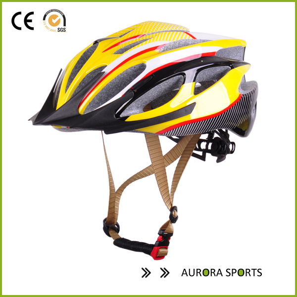 bianco lucido PC Shell finito bicicletta e casco di ventilazione AU-BM06