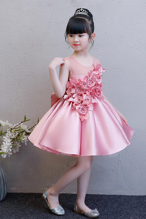 2019 nuevos productos calientes del bebé de las muchachas de flor vestidos de novia vestido de niña