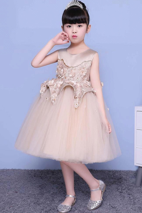 Cute Boutique princess children clothes flower girl summer party dress