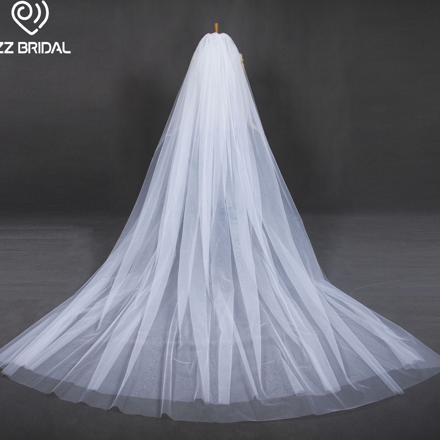 ZZ Bridal cathedral bridal wedding veil 2017 new design with comb