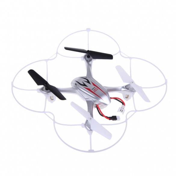 2.4G 4CH 6 Axis RTF RC Quadrotor 3D Drone UFO Sem Camera Prata