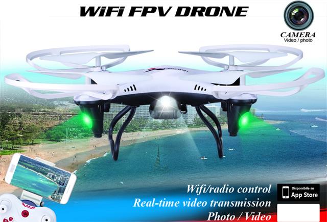 2.4G 4ch FPV Quadrocopter Con trasmissione in tempo reale e WiFi controllo Drone a 6 assi giroscopio