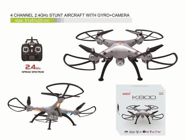 2.4GHz 4CH RC Quadcopter Aeronaves Con 6 AXIS GYRO + 720P cámara + 2G tarjeta de memoria SD003281486